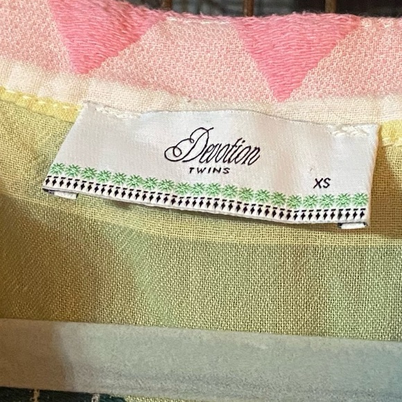 Devotion TWINS Multicolor Geometric swing Dress long sleeve 2259 - Picture 3 of 6